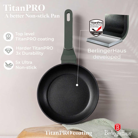  BH/8150, Sartén 20cm, Verde Mate, Sartén 20 cm, Nuevo diseño de mango, Sartén, Utensilios de cocina, Cocina, Sartenes