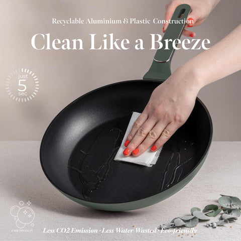  BH/8152, Sartén 28cm, Verde Mate, Sartén 28 cm, Nuevo diseño de mango, Sartén, Utensilios de cocina, Cocina, Sartenes