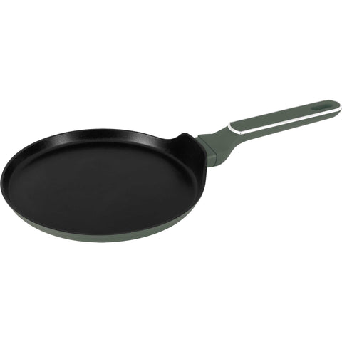 Sartén para panqueques, utensilios de cocina, cocinar, sartén para panqueques de 25 cm, verde mate, NUEVO, BH/8153