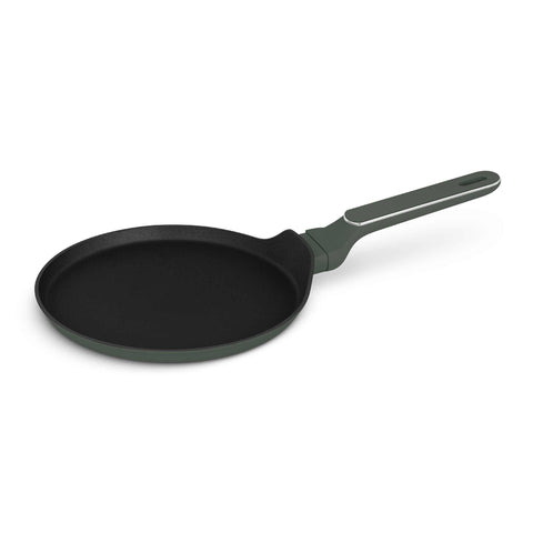 BH/8153, Sartén para panqueques de 25 cm, Verde mate, Sartén para panqueques de 25 cm, Nuevo diseño de mango, Sartén para panqueques, Utensilios de cocina, Cocina, Sartenes, Sartén para crepes/panqueques