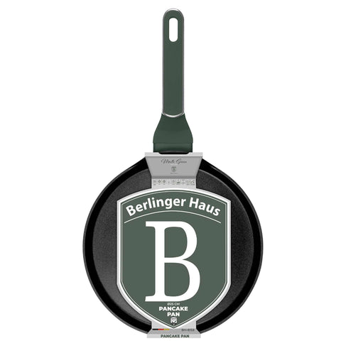 BH/8153, Sartén para panqueques de 25 cm, Verde mate, Sartén para panqueques de 25 cm, Nuevo diseño de mango, Sartén para panqueques, Utensilios de cocina, Cocina, Sartenes, Sartén para crepes/panqueques