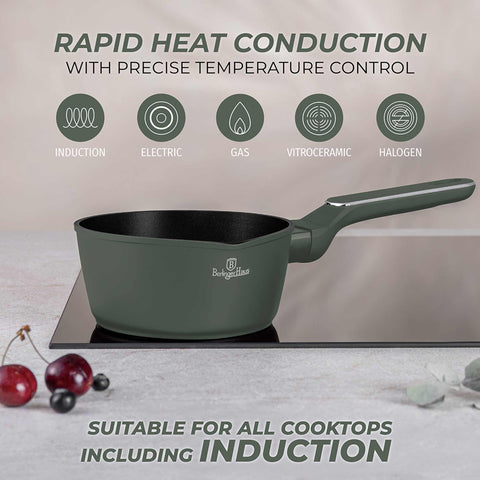  BH/8154, Cacerola 16cm, Verde Mate, Cacerola 16 cm a., Nuevo diseño de mango, Cacerola, Batería de cocina, Cocina, Ollas y cazuelas, Cacerola