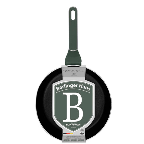 BH/8156, Sartén plegable de 26 cm, Verde mate, Sartén plegable de 26 cm, Nuevo diseño de mango, Sartén, Sartén plegable, Sartén, Batería de cocina, Cocina, Sartenes, Sartén doble