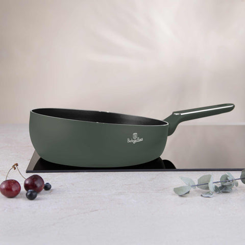 BH/8156, Sartén plegable de 26 cm, Verde mate, Sartén plegable de 26 cm, Nuevo diseño de mango, Sartén, Sartén plegable, Sartén, Batería de cocina, Cocina, Sartenes, Sartén doble