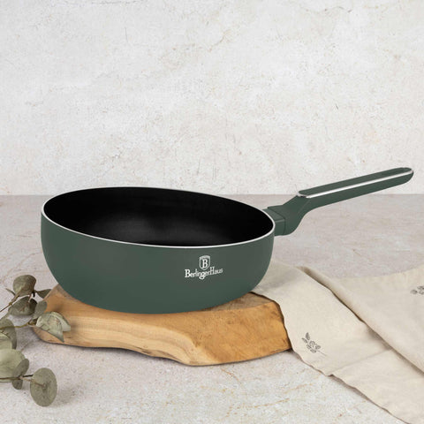BH/8156, Sartén plegable de 26 cm, Verde mate, Sartén plegable de 26 cm, Nuevo diseño de mango, Sartén, Sartén plegable, Sartén, Batería de cocina, Cocina, Sartenes, Sartén doble