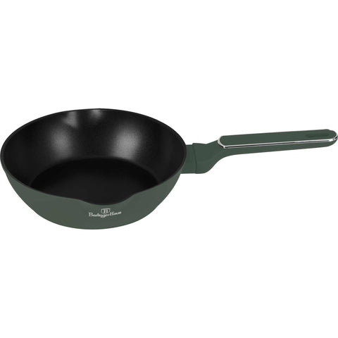 sartén, sartén profunda, sartén, batería de cocina, cocinar, sartén profunda 24 cm, verde mate, NUEVO, BH/8157