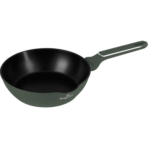 sartén, sartén profunda, sartén, batería de cocina, cocinar, sartén profunda 24 cm, verde mate, NUEVO, BH/8157