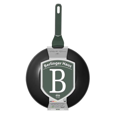  BH/8158,BH/8158N,Wok 28cm,Verde Mate,Wok 28 cm,Nuevo diseño de mango,Wok,Batería de cocina,Cocinar,Sartenes