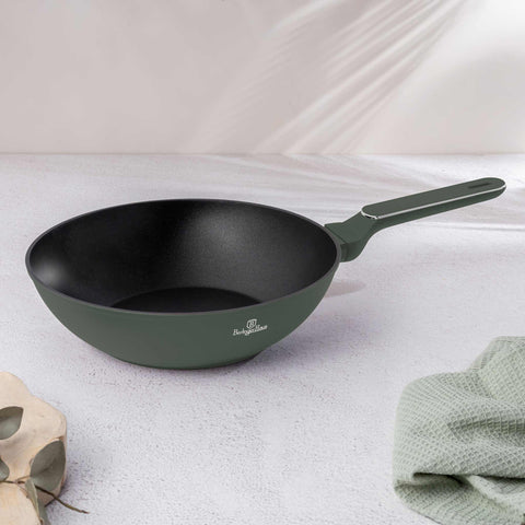  BH/8158N,BH/8158,Wok 28cm,Verde Mate,Wok 28 cm,Nuevo diseño de mango,Wok,Utensilios de cocina,Cocinar,Sartenes