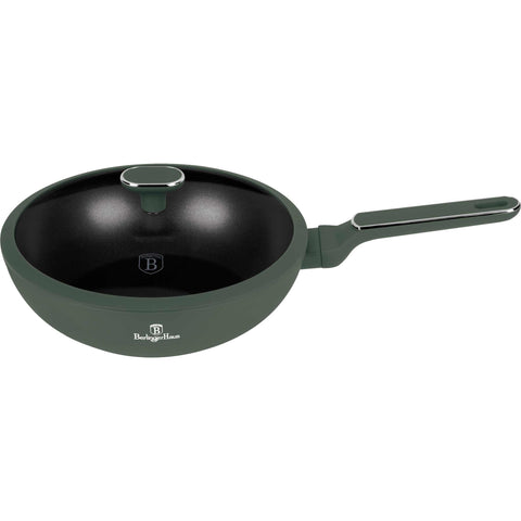 wok, wok con tapa, batería de cocina, cocinar,wok 28 cm,verde mate,NUEVO,BH/8159