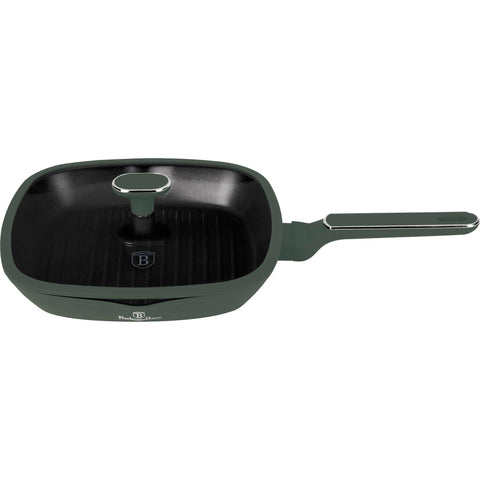  BH/8162, Sartén grill con tapa 28cm, Verde Mate, Sartén grill 28 cm con tapa, Nuevo diseño de mango, Sartén, Sartén, Sartén grill, Sartén grill con tapa, Batería de cocina, Cocina, Sartenes