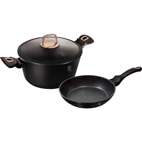  BH/8167,BH/7741T, juego de utensilios de cocina de 3 piezas, negro, oro rosa, juego de utensilios de cocina de 3 piezas, juego de utensilios de cocina, ollas y sartenes, juego de ollas y sartenes, juego, cocina, utensilios de cocina, ollas y cazuelas