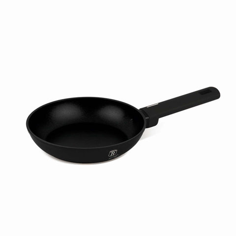 Product image of Frypan 20cm. Part of the Matte Black Collection . Features: • Material: forged aluminum with non-stick titanPro coating • Frypan Ø20*4,5 cm 1,0L • Color: black- silver REGISTERED DESIGN BY BERLINGER HAUS!. (Studio view). Official Berlinger Haus product, boosted by Promintra sl.