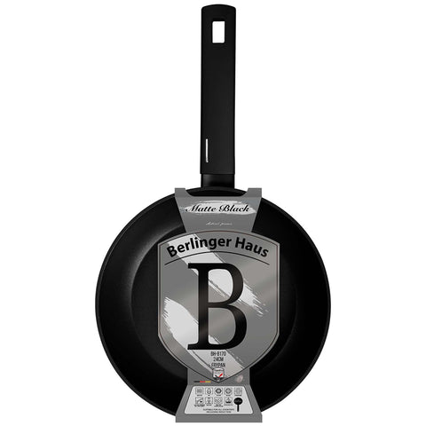 sartén, sartén, batería de cocina, cocinar,sartén 24 cm,negro mate,NUEVO,BH/8170