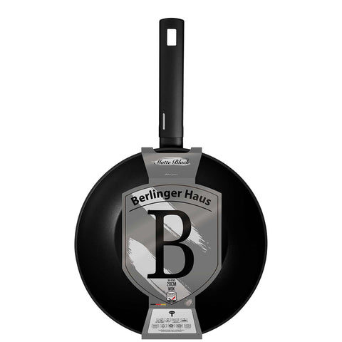  BH/8180, Wok 28cm, Negro, Plateado, Wok 28 cm, Wok, Batería de cocina, Cocina, Sartenes