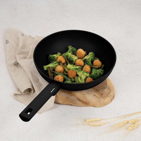  BH/8180, Wok 28cm, Negro, Plateado, Wok 28 cm, Wok, Batería de cocina, Cocina, Sartenes