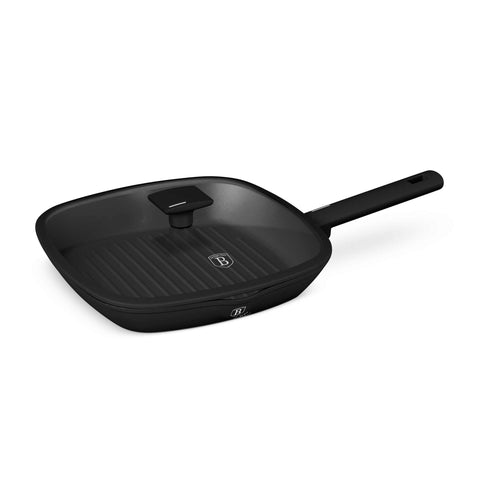  BH/8184, Sartén grill con tapa 28cm, Negro, Plateado, Sartén grill 28 cm con tapa, Sartén, Sartén grill, Sartén grill con tapa, Batería de cocina, Cocina, Sartenes