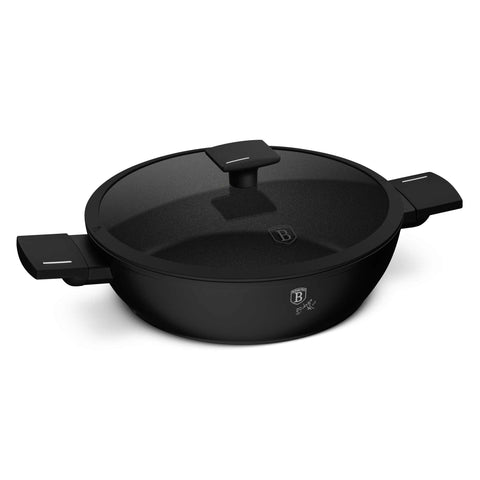  BH/8185, Olla baja con tapa de 28 cm, Negro, Plateado, Olla baja de 28 cm, Olla baja, Olla baja con tapa, Olla, Utensilios de cocina, Cocina, Ollas y cazuelas