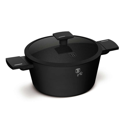 BH/8188N, BH/8188, Cacerola con tapa 24cm, Negro, Plateado, Cacerola 24 cm, Cacerola, Olla, Cacerola con tapa, Batería de cocina, Cocina, Ollas y cazuelas