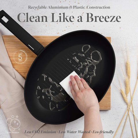 BH/8191, Sartén para pescado 35x25cm, Negra, Plateada, Sartén para pescado, Sartén para parrilla, Sartén, Sartenes