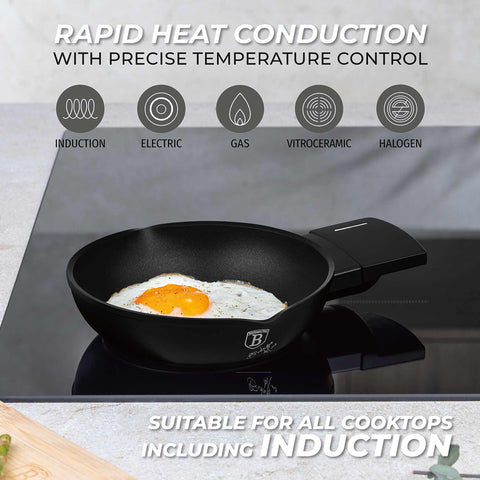  BH/8193, Mini sartén 16cm, Negro, Plateado, mini sartén 16 cm, mini sartén, sartén, utensilios de cocina, cocina