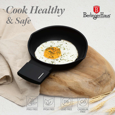  BH/8193, Mini sartén 16cm, Negro, Plateado, mini sartén 16 cm, mini sartén, sartén, utensilios de cocina, cocina