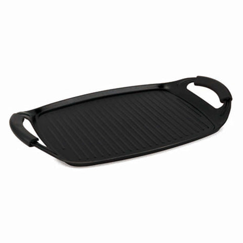  BH/8194, Plancha de parrilla 47cm, Negro mate, plancha de parrilla, parrilla, mango de silicona, Sartenes, Sartén de parrilla