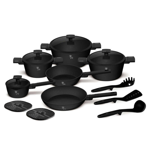  BH/8198NN, BH/8198, BH/8198N, Juego de utensilios de cocina de 15 piezas, Negro, Plateado, Juego de utensilios de cocina de 15 piezas, Juego de utensilios de cocina, Ollas, Juego de ollas, Ollas y sartenes, Juego de ollas y sartenes, Juego, Utensilios de cocina, Cocinar, Utensilios de cocina, Ollas y cacerolas