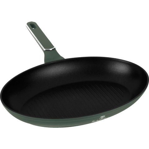 BH/8203, Sartén para pescado 35x25cm, verde mate, sartén para pescado, sartén para pescado, sartén para parrilla, sartén para freír, sartén
