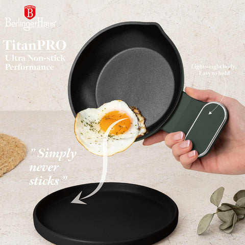  BH/8205, Mini sartén 16 cm, Verde mate, Mini sartén 16 cm, Nuevo diseño de mango, Mini sartén, Sartén, Batería de cocina, Cocina, Sartenes