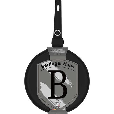  BH/8212, Sartén para panqueques de 25 cm, Negro brillante, Sartén para panqueques de 25 cm, Sartén para panqueques, Utensilios de cocina, Cocina, Sartenes, Sartén para crepes/panqueques
