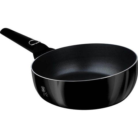 sartén, sartén abatible, sartén, utensilios de cocina, cocinar, sartén abatible de 26 cm, negro brillante, NUEVO, BH/8215