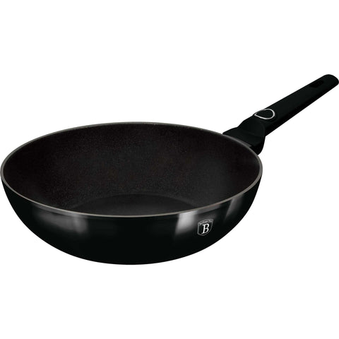 wok, utensilios de cocina, cocinar,wok de 28 cm, negro brillante, NUEVO,BH/8217