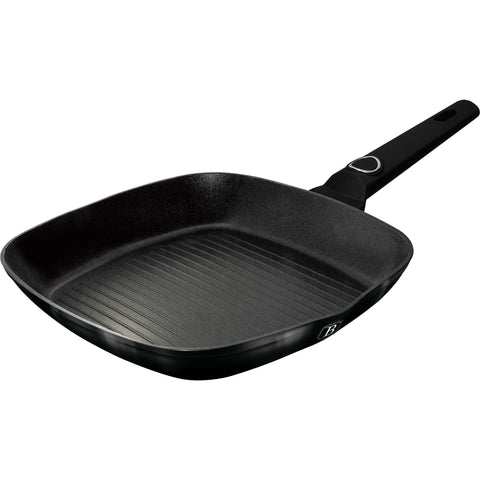 sartén, sartén para freír, sartén para parrilla, utensilios de cocina, cocinar, sartén para parrilla de 28 cm, negro brillante, NUEVO, BH/8220