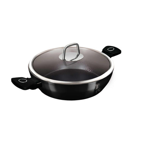  BH/8222, Olla baja con tapa 28cm, Negro brillante, Olla baja 28 cm, Olla baja, Olla baja con tapa, Olla, Utensilios de cocina, Cocina, Ollas y cazuelas