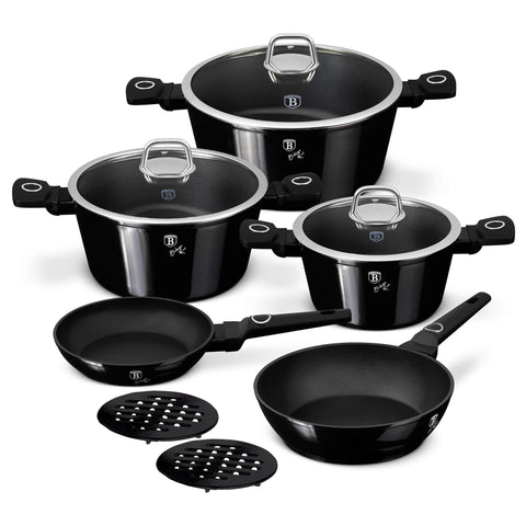  BH/8231, juego de utensilios de cocina de 10 piezas, negro brillante, juego de utensilios de cocina de 10 piezas c., juego de utensilios de cocina, ollas y sartenes, juego de ollas y sartenes, juego, cocina, utensilios de cocina, ollas y cazuelas