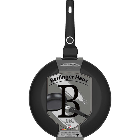  BH/8241, Sartén de 24 cm con mango desmontable, Negro brillante, Sartén de 24 cm, Sartén, Sartén, Batería de cocina, Cocina, Sartenes, Sartén con mango desmontable