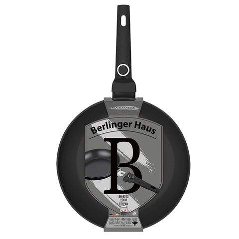 BH/8242, Sartén de 28 cm con mango desmontable, Negro brillante, Sartén de 28 cm, Sartén, Sartén, Batería de cocina, Cocina, Sartenes, Sartén con mango desmontable