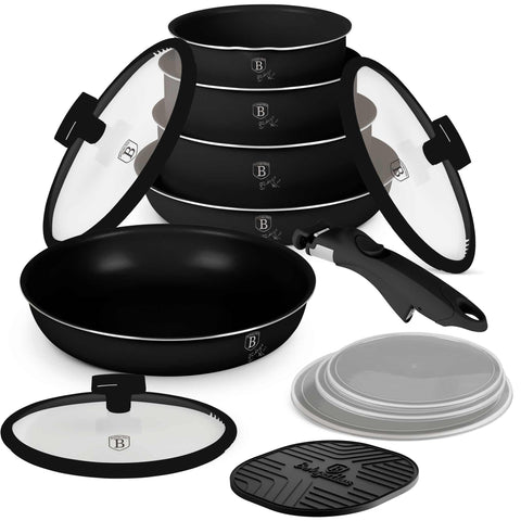  BH/8248N, BH/8248, juego de utensilios de cocina de 13 piezas, negro, plateado, juego de utensilios de cocina de 13 piezas, mango de clic, utensilios de cocina inteligentes, juego de utensilios de cocina, ollas y sartenes, juego de ollas y sartenes, juego, clic, cocina, utensilios de cocina, ollas y cazuelas