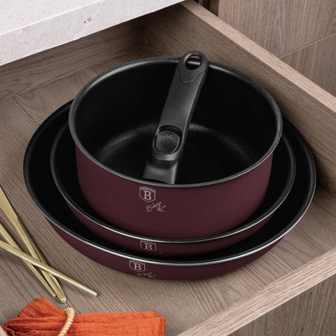 BH/8254,BH/8254N, juego de utensilios de cocina de 9 piezas, color burdeos mate, juego de utensilios de cocina de 9 piezas, mango de clic, utensilios de cocina inteligentes, juego de utensilios de cocina, ollas y sartenes, juego de ollas y sartenes, juego, clic, cocina, utensilios de cocina, ollas y cacerolas