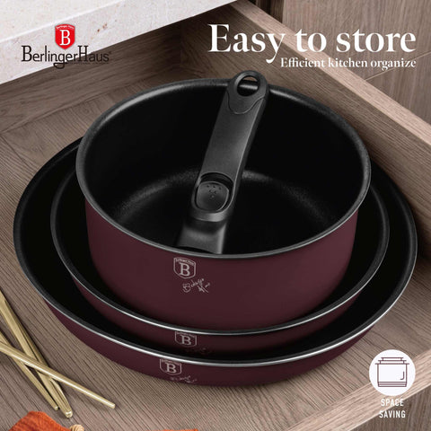  BH/8254N, BH/8254, juego de utensilios de cocina de 10 piezas, color burdeos mate, juego de utensilios de cocina de 10 piezas, mango de clic, utensilios de cocina inteligentes, juego de utensilios de cocina, ollas y sartenes, juego de ollas y sartenes, juego, clic, cocina, utensilios de cocina, ollas y cacerolas