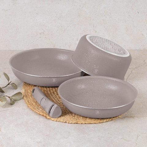 BH/8255,BH/8255N, juego de utensilios de cocina de 9 piezas, color topo mate, juego de utensilios de cocina de 9 piezas, mango de clic, utensilios de cocina inteligentes, juego de utensilios de cocina, ollas y sartenes, juego de ollas y sartenes, juego, clic, cocina, utensilios de cocina, ollas y cazuelas