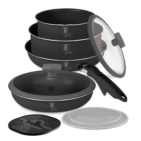 BH/8256N, BH/8256, Juego de utensilios de cocina de 10 piezas, Antracita mate, Juego de utensilios de cocina de 10 piezas, Mango con cierre a presión, Utensilios de cocina inteligentes, Juego de utensilios de cocina, Ollas y sartenes, Juego de ollas y sartenes, Juego, Cierre a presión, Cocina, Utensilios de cocina, Ollas y cacerolas