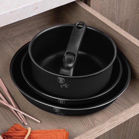  BH/8258,BH/8258N, juego de utensilios de cocina de 9 piezas, negro, oro rosa, juego de utensilios de cocina de 9 piezas, mango de clic, utensilios de cocina inteligentes, juego de utensilios de cocina, ollas y sartenes, juego de ollas y sartenes, juego, clic, cocina, utensilios de cocina, ollas y cacerolas