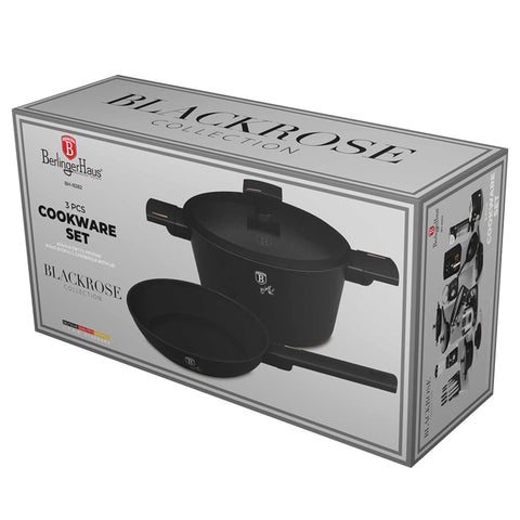  BH/8282,BH/7098N, juego de utensilios de cocina de 3 piezas, negro, oro rosa, juego de utensilios de cocina de 3 piezas, utensilios de cocina inteligentes, juego de utensilios de cocina, ollas y sartenes, juego de ollas y sartenes, juego, cocina, utensilios de cocina, ollas y cazuelas