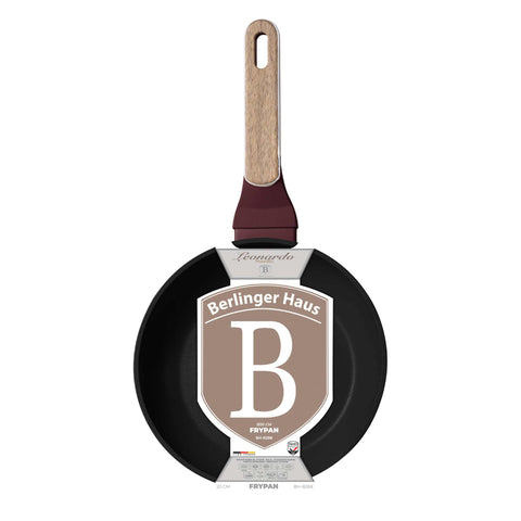  BH/8288, Sartén 20cm, Burdeos Mate, Madera, Sartén 20 cm, Nuevo diseño de mango, Sartén, Utensilios de cocina, Cocina