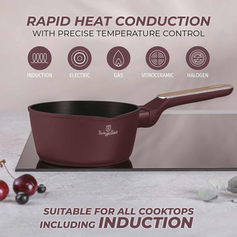  BH/8292, Sartén 16cm, Burdeos Mate, Madera, Sartén 16 cm a., Nuevo diseño de mango, Sartén, Batería de cocina, Cocina, Ollas y cazuelas, Cacerola