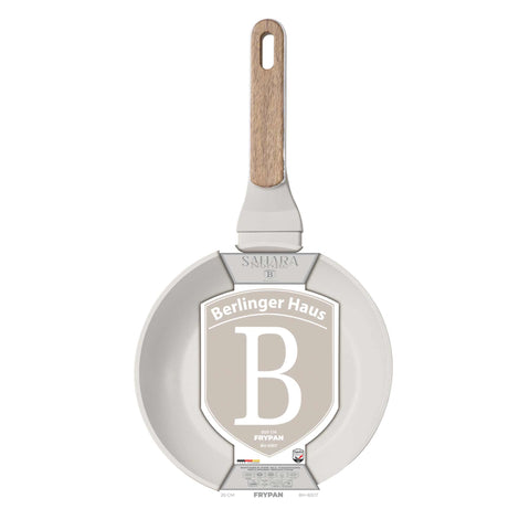  BH/8307, Sartén de 20 cm, Crema Mate, Madera, Sartén de 20 cm, Nuevo diseño de mango, Sartén, Utensilios de cocina, Cocina, Sartenes