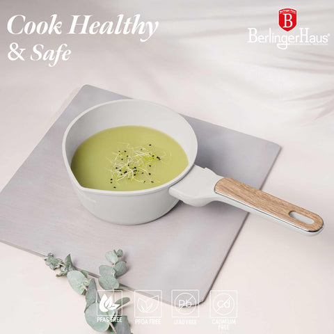  BH/8311, Cacerola 16cm, Crema Mate, Madera, Cacerola 16 cm a., Nuevo diseño de mango, Cacerola, Batería de cocina, Cocina, Ollas y cazuelas, Cacerola