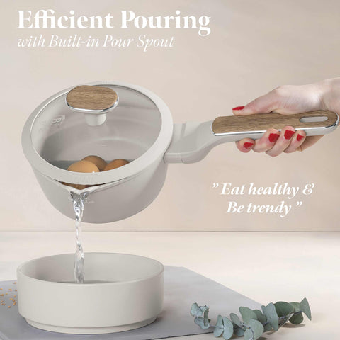  BH/8312, Cacerola con tapa 16cm, Crema Mate, Madera, Cacerola 16 cm b., Nuevo diseño de mango, Cacerola, Cacerola con tapa, Batería de cocina, Cocina, Ollas y cazuelas, Cacerola